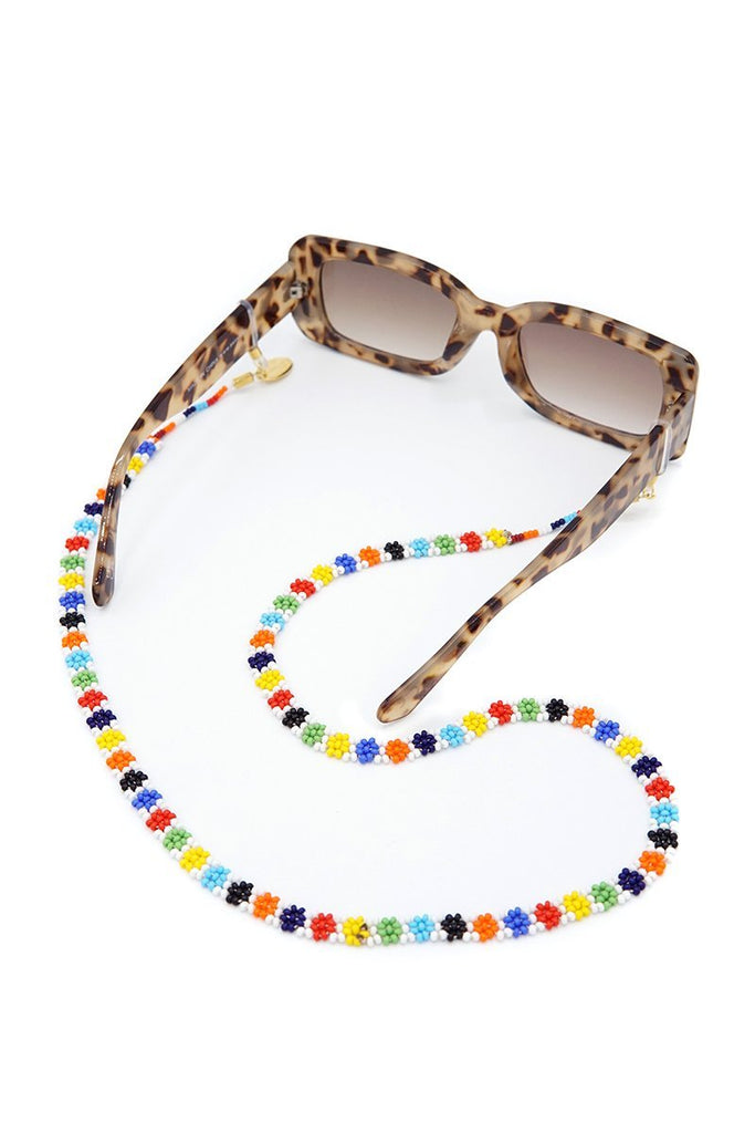 Multi-color flower beads Kenya handmade glasses chain