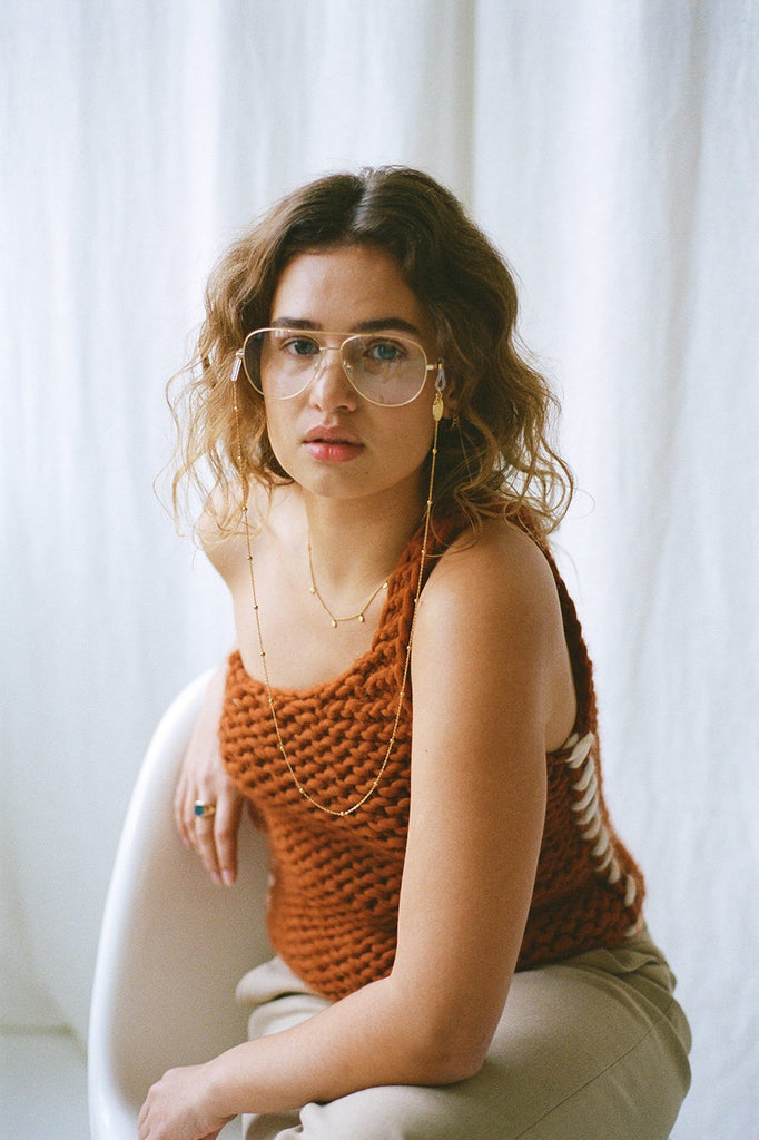 golden balls glasses cord coco bonito