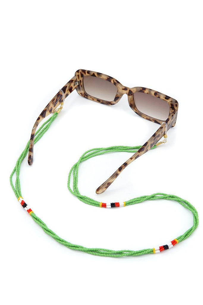 Green beads Kenya handmade glasses chain