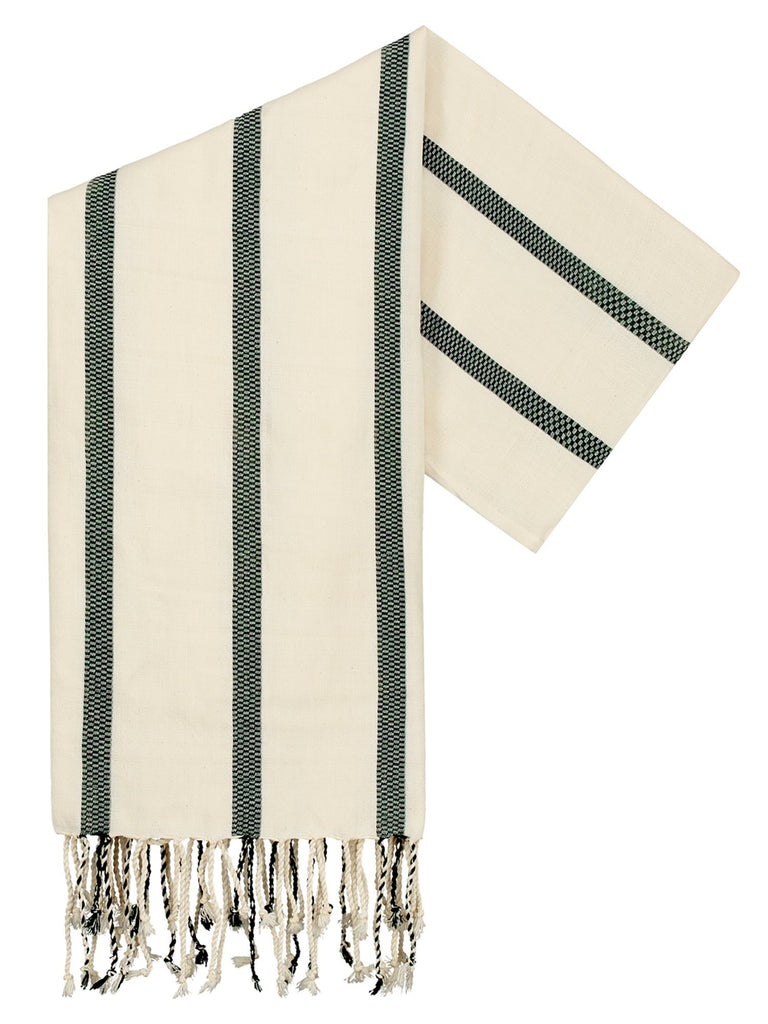 Green white cotton beach accessory