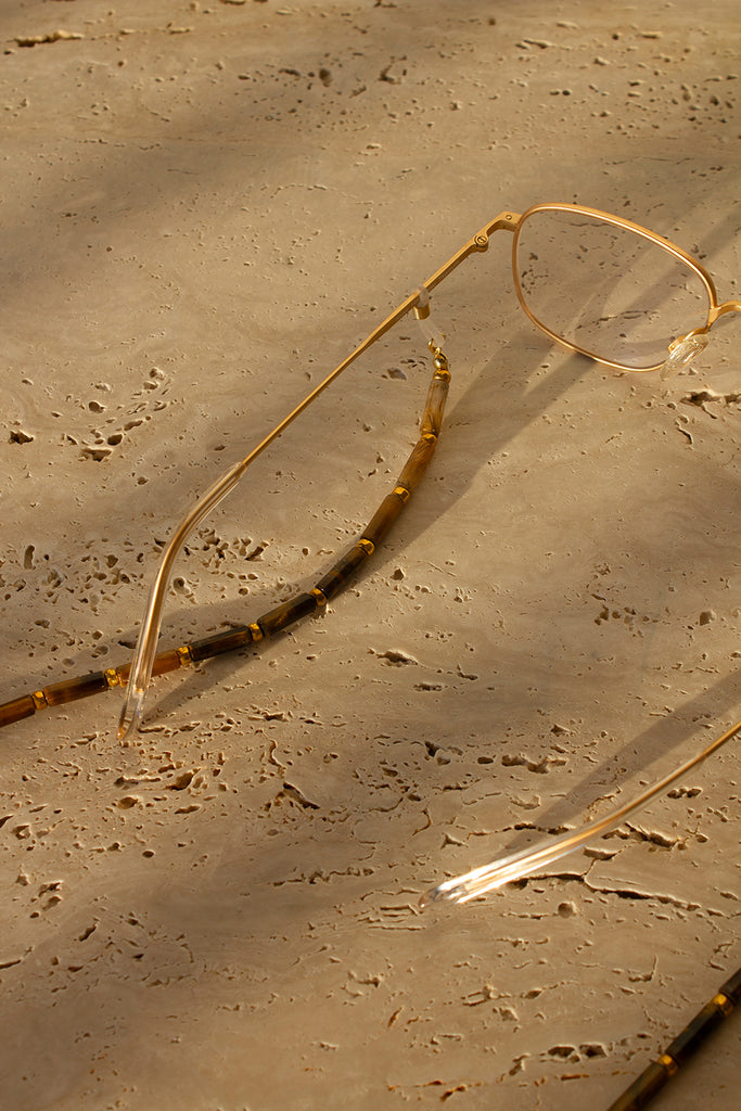 Coco Bonito sunny cords tiger eye golden beads glasses cord